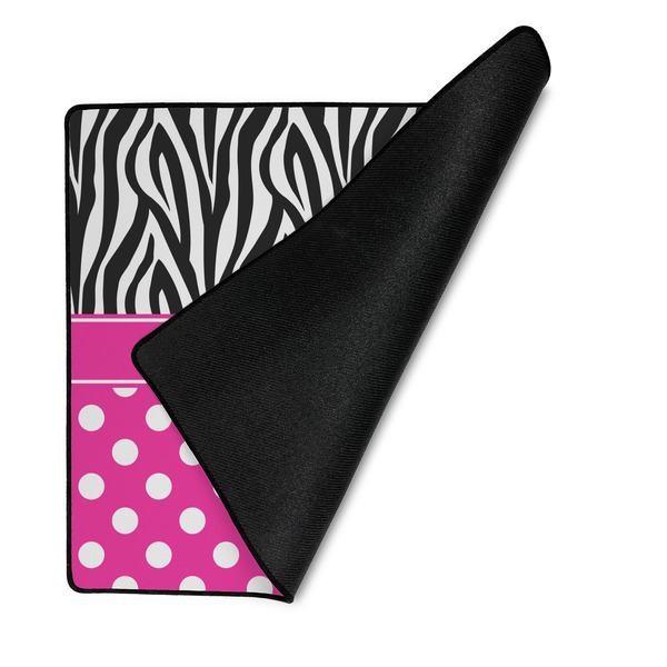 Zebra Print & Polka Dots Medium Gaming Mats - FRONT W/FOLD