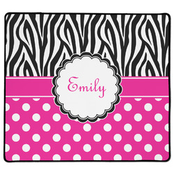 Zebra Print & Polka Dots XL Gaming Mouse Pad - 18" x 16" (Personalized)