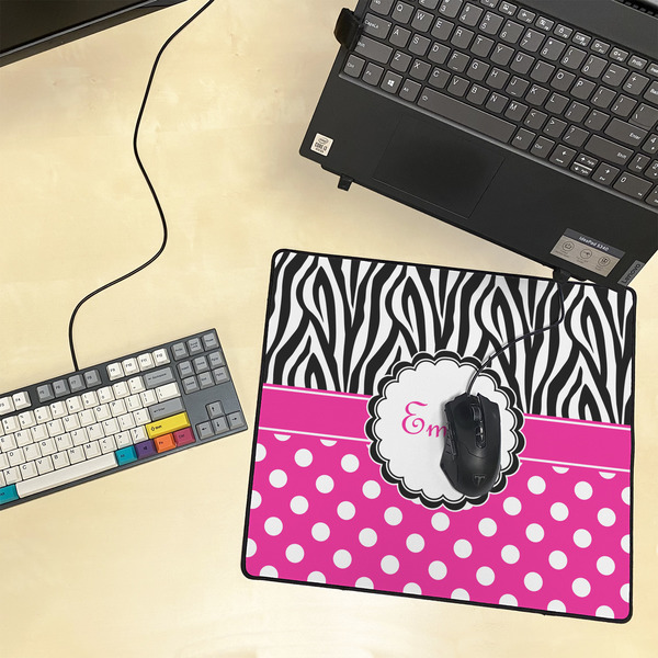 Zebra Print & Polka Dots Medium Gaming Mats - LIFESTYLE