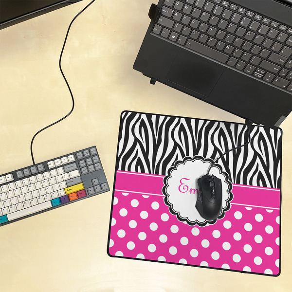 Zebra Print & Polka Dots Medium Gaming Mats - LIFESTYLE