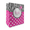 Zebra Print & Polka Dots Medium Gift Bag - Front/Main