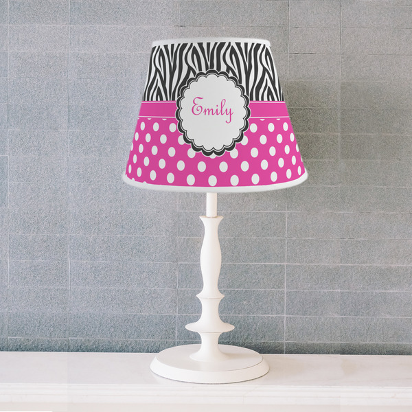 Zebra Print & Polka Dots Poly Film Empire Lampshade - Lifestyle