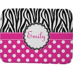 Zebra Print & Polka Dots Memory Foam Bath Mat - 48"x36" (Personalized)