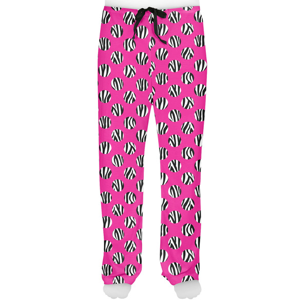 Zebra Print & Polka Dots Men's Pjs Front - on model