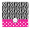 Zebra Print & Polka Dots Microfiber Dish Rag - Front/Approval