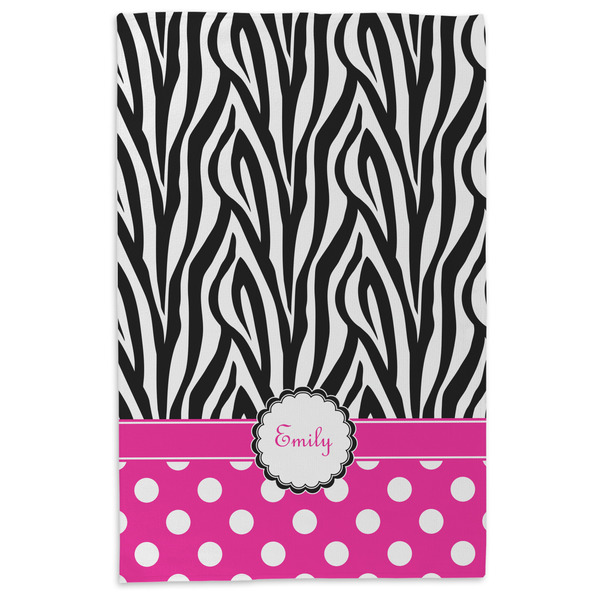 Zebra Print & Polka Dots Microfiber Dish Towel - APPROVAL