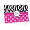 Zebra Print & Polka Dots Microfiber Dish Towel - FOLDED HALF