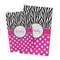 Zebra Print & Polka Dots Microfiber Golf Towel (Personalized)