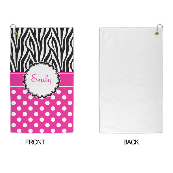 Zebra Print & Polka Dots Microfiber Golf Towels - APPROVAL