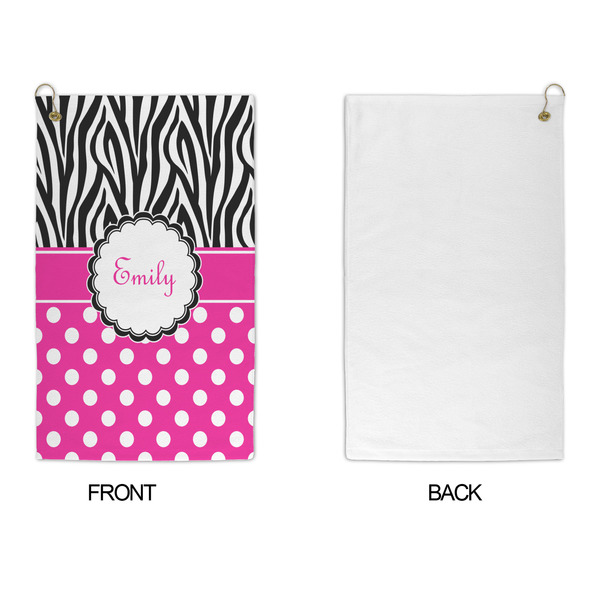 Zebra Print & Polka Dots Microfiber Golf Towels - APPROVAL