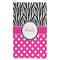 Zebra Print & Polka Dots Microfiber Golf Towel - Large (Personalized)