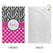 Zebra Print & Polka Dots Microfiber Golf Towels - Small - APPROVAL