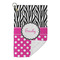 Zebra Print & Polka Dots Microfiber Golf Towels Small - FRONT FOLDED