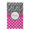 Zebra Print & Polka Dots Microfiber Golf Towels - Small - FRONT