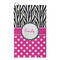 Zebra Print & Polka Dots Microfiber Golf Towel - Small (Personalized)