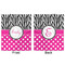 Zebra Print & Polka Dots Minky Blanket - 50"x60" - Double Sided - Front & Back