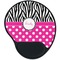 Zebra Print & Polka Dots Mouse Pad with Wrist Support - Main