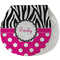 Zebra Print & Polka Dots New Baby Burp Folded