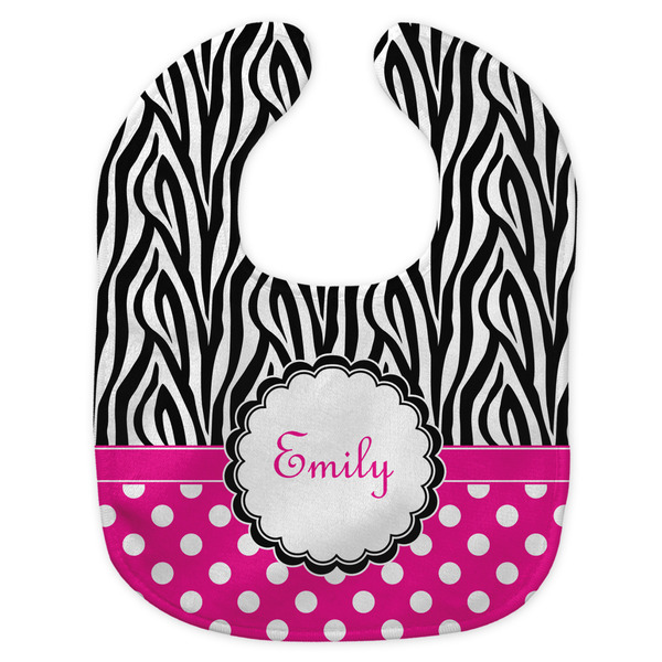 Zebra Print & Polka Dots New Bib Flat Approval