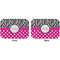 Zebra Print & Polka Dots Octagon Placemat - Double Print Front and Back