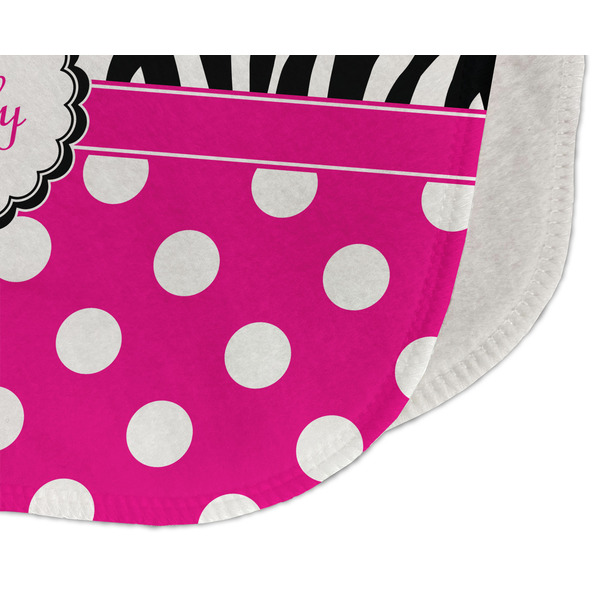 Zebra Print & Polka Dots Old Burp Detail