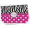 Zebra Print & Polka Dots Burp Cloth - Fleece w/ Name or Text