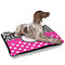 Zebra Print & Polka Dots Outdoor Dog Beds - Large - IN CONTEXT