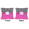 Zebra Print & Polka Dots Outdoor Pillow - 16x16