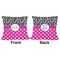 Zebra Print & Polka Dots Outdoor Pillow - 18x18
