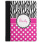 Zebra Print & Polka Dots Padfolio Clipboards - Small - FRONT