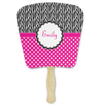 Zebra Print & Polka Dots Paper Fan (Personalized)