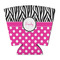 Zebra Print & Polka Dots Party Cup Sleeves - with bottom - FRONT
