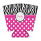 Zebra Print & Polka Dots Party Cup Sleeve - with Bottom (Personalized)
