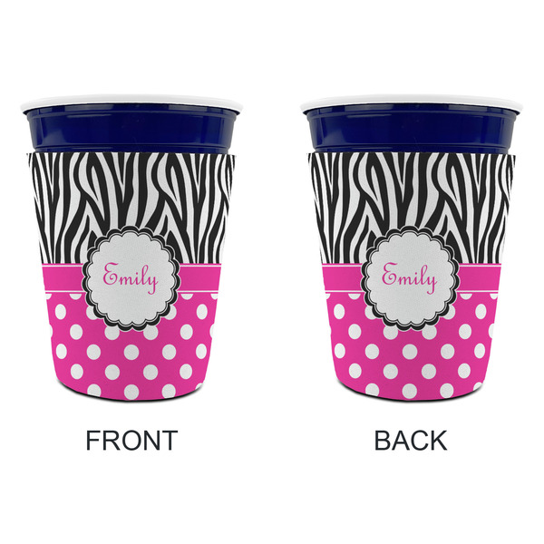 Zebra Print & Polka Dots Party Cup Sleeves - without bottom - Approval