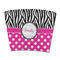 Zebra Print & Polka Dots Party Cup Sleeves - without bottom - FRONT (flat)