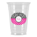 Zebra Print & Polka Dots Party Cups - 16oz (Personalized)