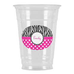 Zebra Print & Polka Dots Party Cups - 16oz (Personalized)
