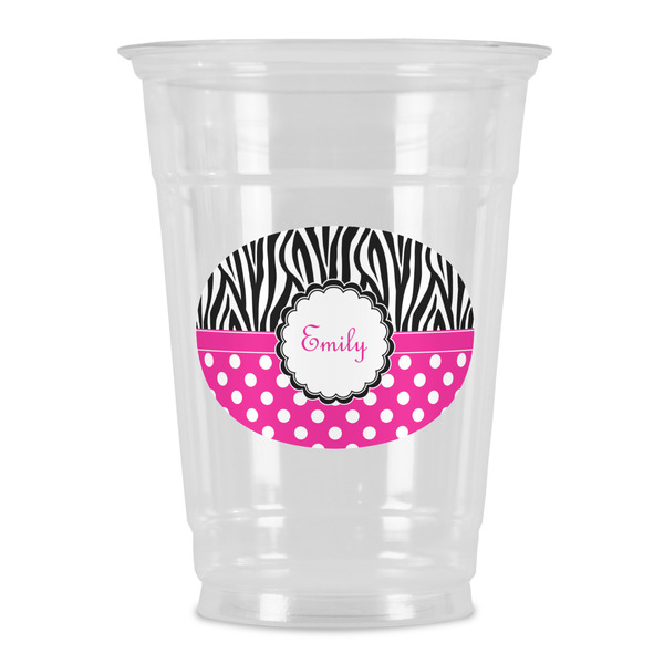 Custom Zebra Print & Polka Dots Party Cups - 16oz (Personalized)