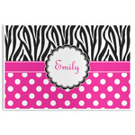 Zebra Print & Polka Dots Disposable Paper Placemats (Personalized)