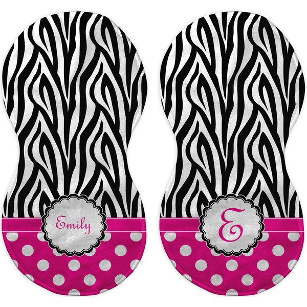 Zebra Print & Polka Dots Peanut Shaped Burps - Approval