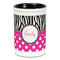 Zebra Print & Polka Dots Ceramic Pencil Holders - Black