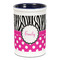Zebra Print & Polka Dots Ceramic Pencil Holders - Blue