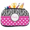 Zebra Print & Polka Dots Neoprene Pencil Case - Medium w/ Name or Text