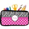 Zebra Print & Polka Dots Neoprene Pencil Case - Small w/ Name or Text