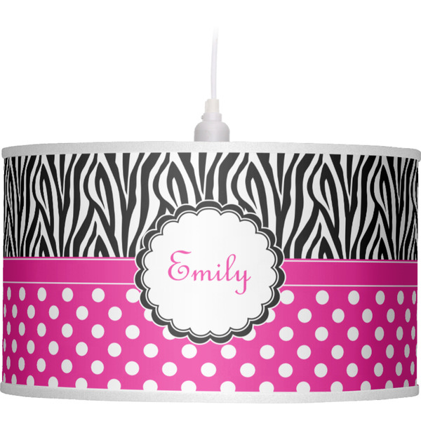 Zebra Print & Polka Dots Pendant Lamp Shade