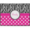 Zebra Print & Polka Dots Personalized Door Mat - 24x18 (APPROVAL)