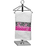 Zebra Print & Polka Dots Cotton Finger Tip Towel (Personalized)