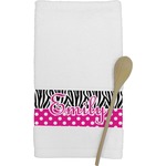 Zebra Print & Polka Dots Kitchen Towel (Personalized)
