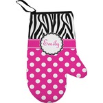 Zebra Print & Polka Dots Oven Mitt (Personalized)