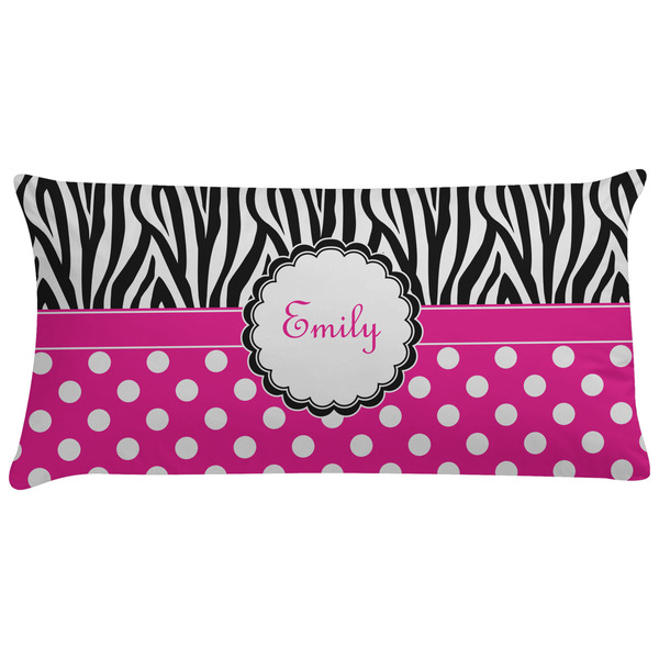 Custom Zebra Print & Polka Dots Pillow Case (Personalized)